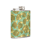 いかり及びシェルのヴィンテージスタイルパターン フラスク (右)