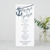 いかり及びロープ結婚式 プログラム (スタンド正面)