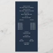 いかり及びロープ結婚式 プログラム (裏面)