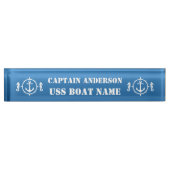 いかり及び乗馬艦長並びに船舶 デスクネームプレート (正面)