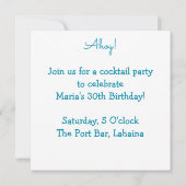 いかり型 招待状 (裏面)