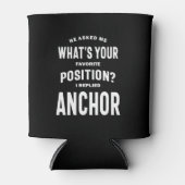 いかり役職Teeギフトfor Mens Womens 缶クーラー (正面)