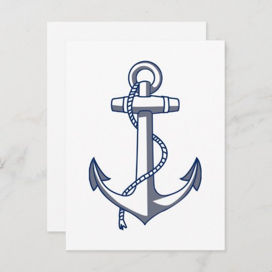 いかり日付の海航海のテーマ結婚の保存 案内ポストカード (正面/裏面)