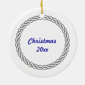 いかり日付クリスマスオーナメント セラミックオーナメント (裏面)