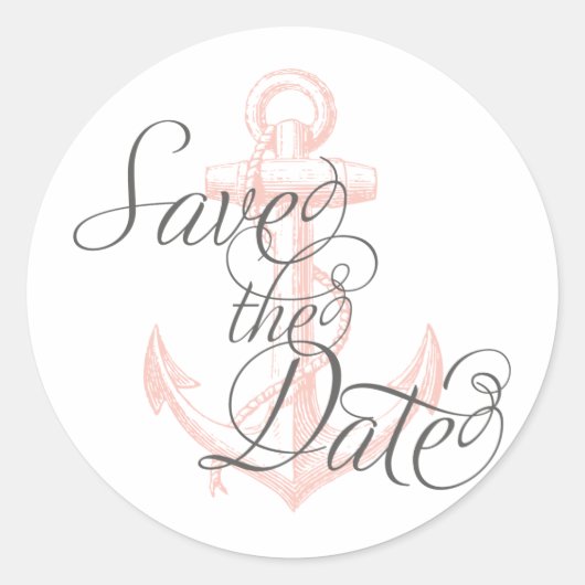 いかり日付ステッカーの保存 ラウンドシール (正面)