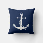 いかり枕、青と白航海の、 クッション (裏面)