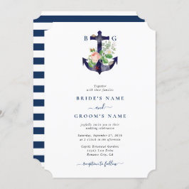 いかり植物性フローラ航海のサマー結婚ズ 招待状