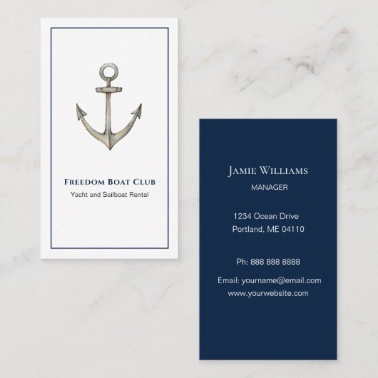 いかり水彩航海の名刺 名刺 (正面/裏面)