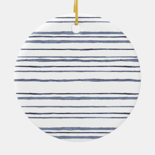 いかり水彩青いクリスマスオーナメント セラミックオーナメント (裏面)