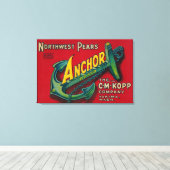 いかり洋ナシCrate LabelYakima, WA キャンバスプリント (インサイチュ (ウッドフロア))