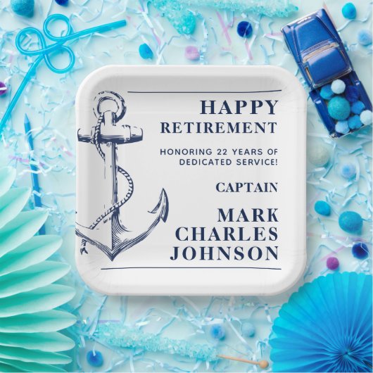 いかり海軍の退職航海の紙プレート ペーパープレート (パーティー)