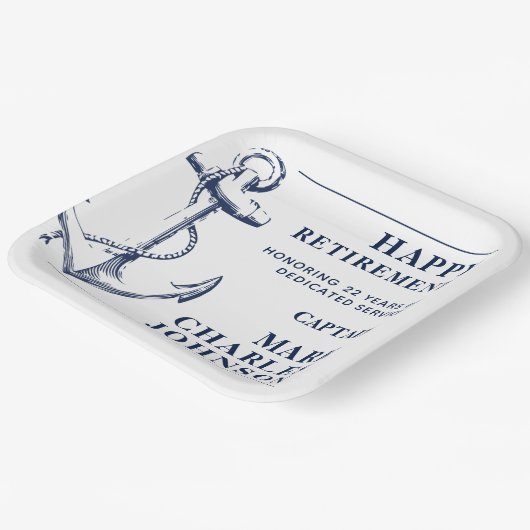 いかり海軍の退職航海の紙プレート ペーパープレート (傾斜あり)