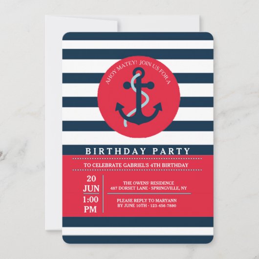 いかり湾の招待状 招待状 (正面)