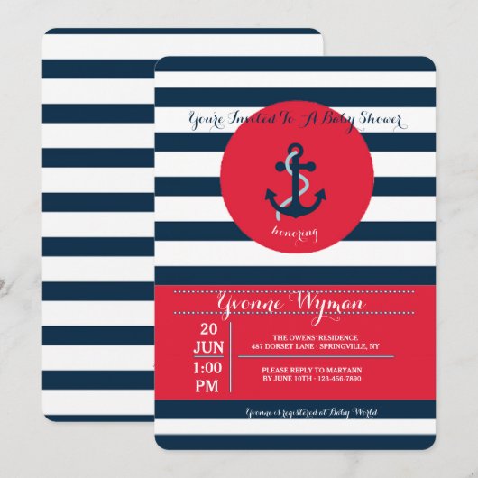 いかり湾の招待状 招待状 (正面/裏面)