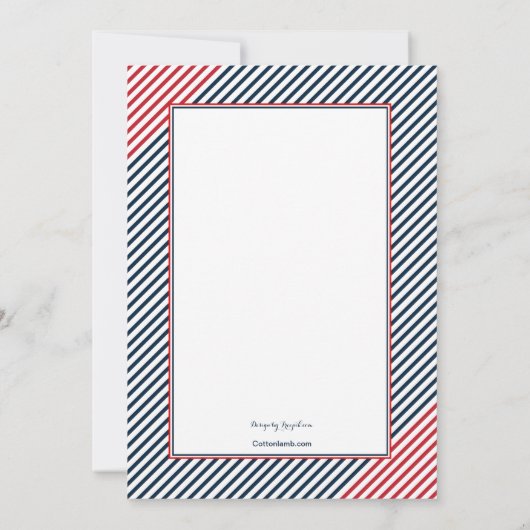 いかり男の赤ちゃんシャワー招待状 招待状 (裏面)