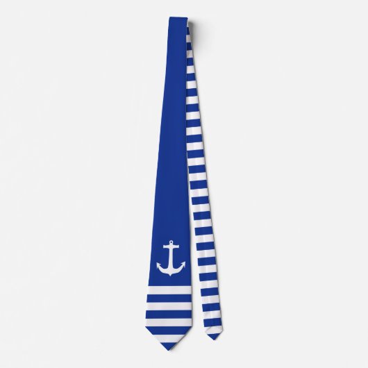 いかり白ストライプとアイディア ネクタイ (正面)