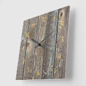 いかり素朴と美しい本物の外観の木材 スクエア壁時計 (傾斜)