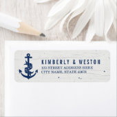 いかり素朴モノグラム差出人住所ラベル ラベル (インサイチュ)