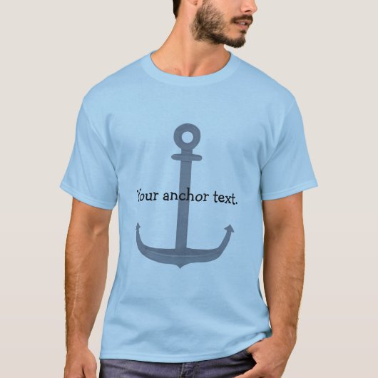 いかり絵を描とTシャツのオプション文字 Tシャツ (正面)