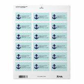 いかり航海のおよびシェブロン出荷ラベル ラベル (フルシート)