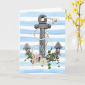 いかり航海のとフローラブーケ カード (黄色い花)