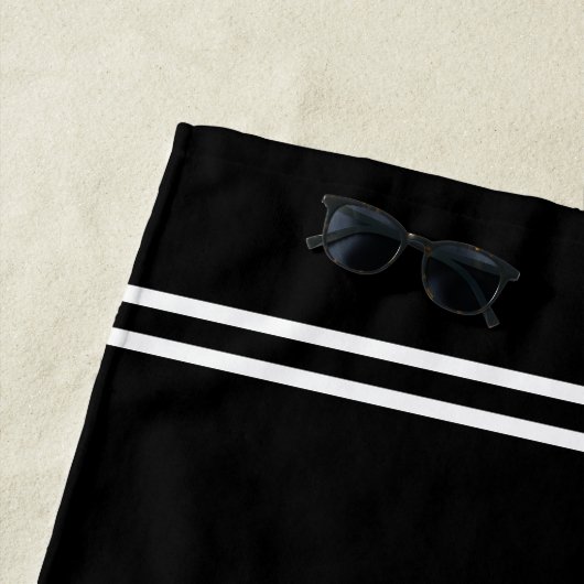 いかり航海のとロープと船名黒付き ビーチタオル (インサイチュ)