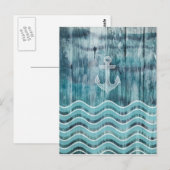 いかり航海のと山形模様（木版） ポストカード (正面/裏面)