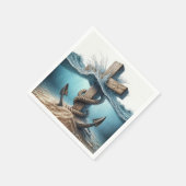 いかり航海のと海水の中の十字架 スタンダードカクテルナプキン (角)