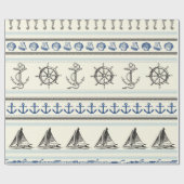 いかり航海のなロープの結び目の包装紙の航海 ラッピングペーパー (フラット)