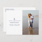 いかり航海のの写真結婚日付を保存 案内ポストカード (正面/裏面)