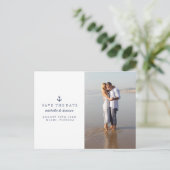 いかり航海のの写真結婚日付を保存 案内ポストカード (スタンド正面)