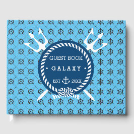 いかり航海のアイコン&ヨットターコイズブルーボート ゲストブック