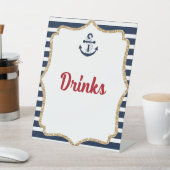 いかり航海のアイドリンクドリンクテーブルパーティー標識 台座サイン (インサイチュ)