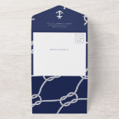 いかり航海のアホイアボーイベビーシャワー オールインワン招待状 (外側)