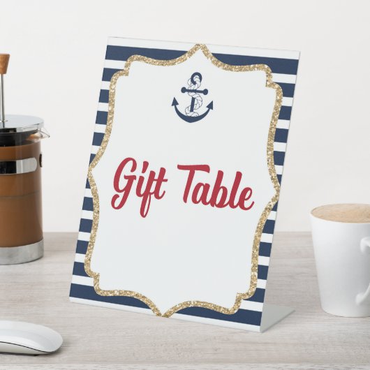 いかり航海のアホイギフトテーブルパーティー記号 台座サイン (インサイチュ)