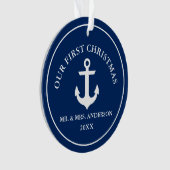 いかり航海のアー初めてのクリスマスブルー オーナメント (正面)