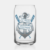 いかり航海のオール1番目のメイトパーソナライズされた名 ガラス缶 (正面)