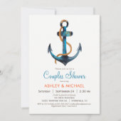 いかり航海のカップルシャワー招待状 招待状 (正面)