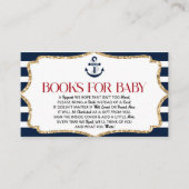 いかり航海のカード用ベビー赤ちゃんシャワーブック エンクロージャーカード (正面)