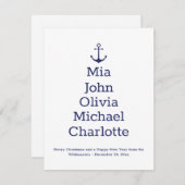 いかり航海のクリスマスツリー名前をカスタムするカード (正面/裏面)