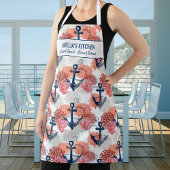 いかり航海のコーストシーコーラルカスタムシェフネーム エプロン