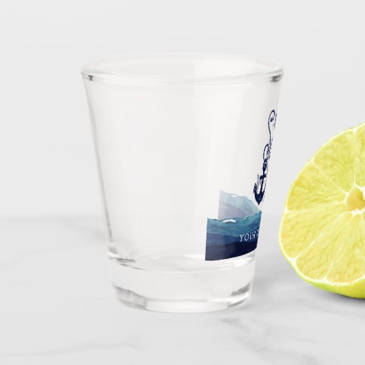 いかり航海のシーズザデイパーソナライズされた ショットグラス (左)
