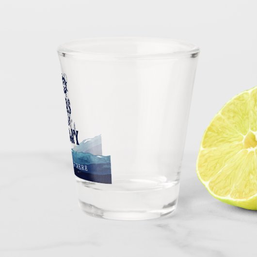 いかり航海のシーズザデイパーソナライズされた ショットグラス (右)