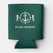 いかり航海のシーホースあなたの名前またはボートシー 缶クーラー (正面)