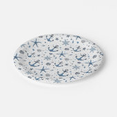 いかり航海のスターフィッシュビーチテーマ紙プレート ペーパープレート (アングル)