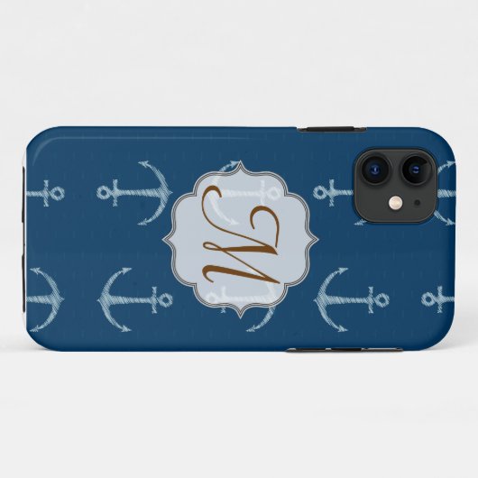 いかり航海のセイルサイリンモノグラムIPHONE 5ケース Case-Mate iPhoneケース (裏面(横))