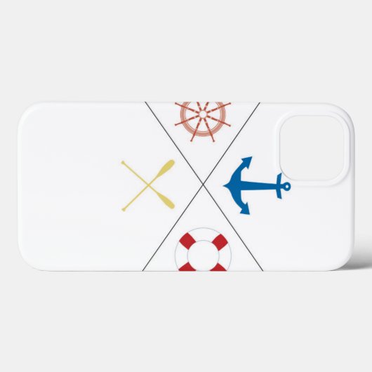 いかり航海のセイルセーリングボートオーアIPADケース Case-Mate iPhoneケース (裏面 (横))