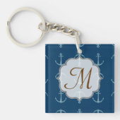 いかり航海のセイルセーリングボートオーキーチェーン キーホルダー (正面)