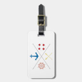 いかり航海のセイルセーリングボートオーラゲッジタグ ラゲッジタグ (正面縦)