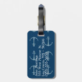 いかり航海のセイルセーリングボートオーラゲッジタグ ラゲッジタグ (裏面縦)